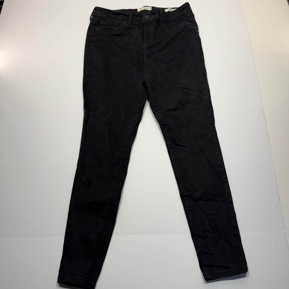 Jessica Simpson Kiss Me Skinny Jeans Size 10/30 Black Stretch Denim UJJSB0104